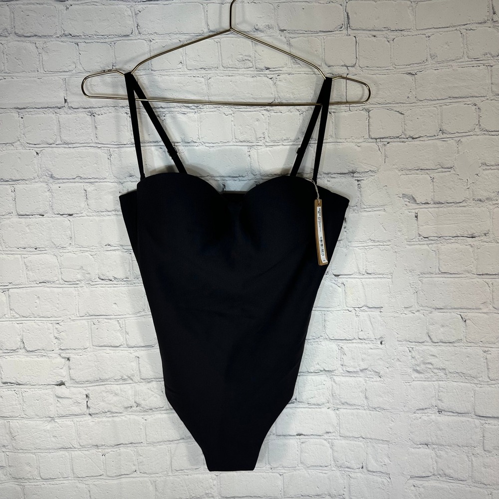 SKIMS Body Molded Underwire Bodysuit Onyx Black Thong BD-THG-3286 Womens Medium